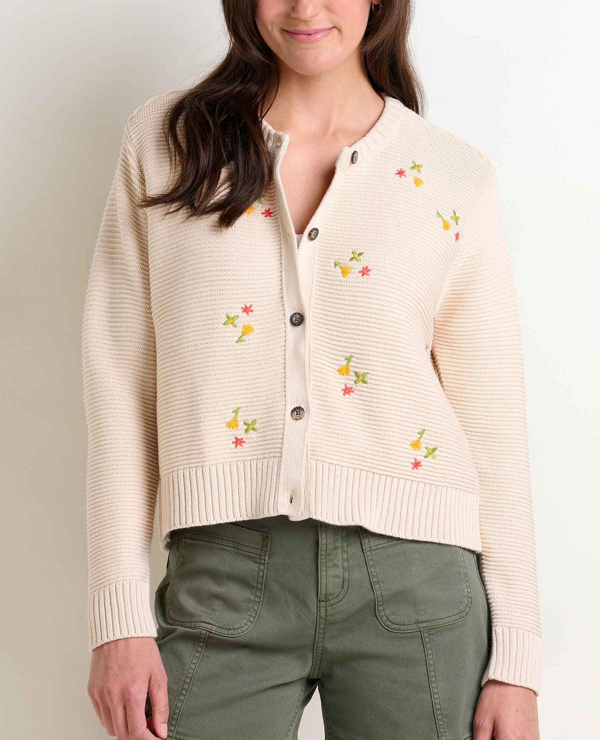 Bianca Crew Cardigan Embroidered - Metanoia Boutique - Toad&Co