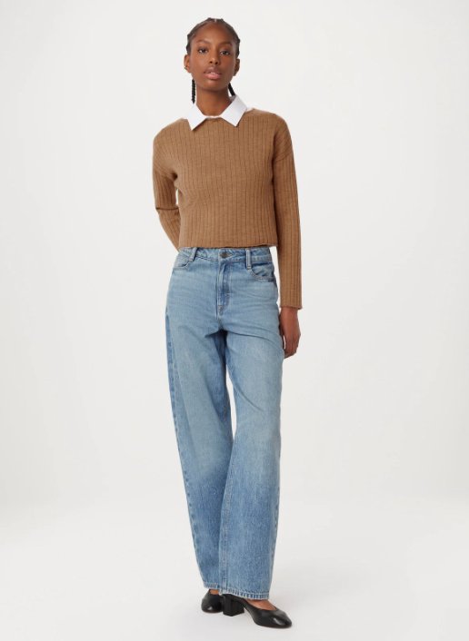 Boat Neck Cropped Sweater - Metanoia Boutique - Frank and Oak