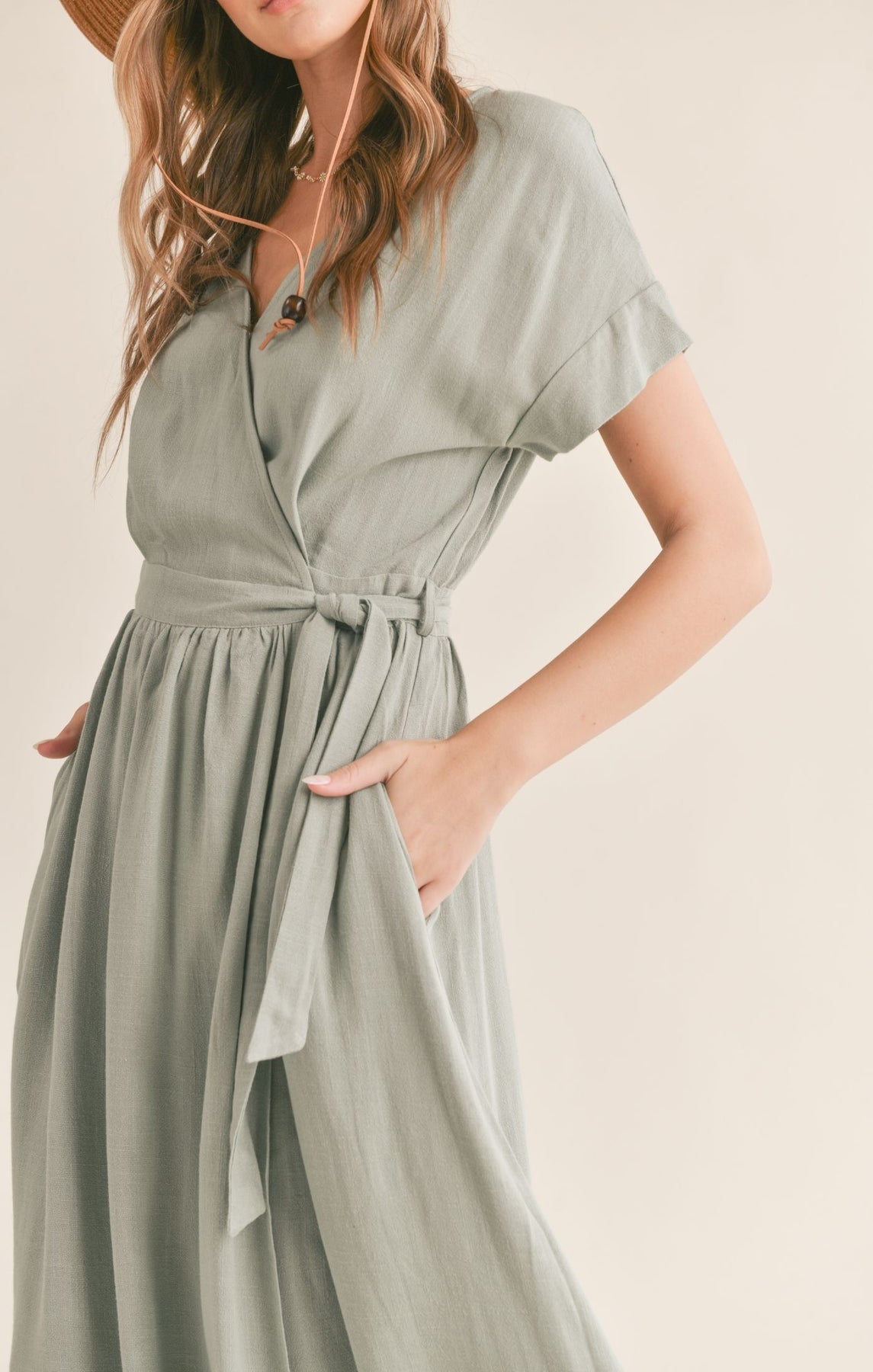 Botanical Wrap Mini Dress - Metanoia Boutique - Sadie & Sage