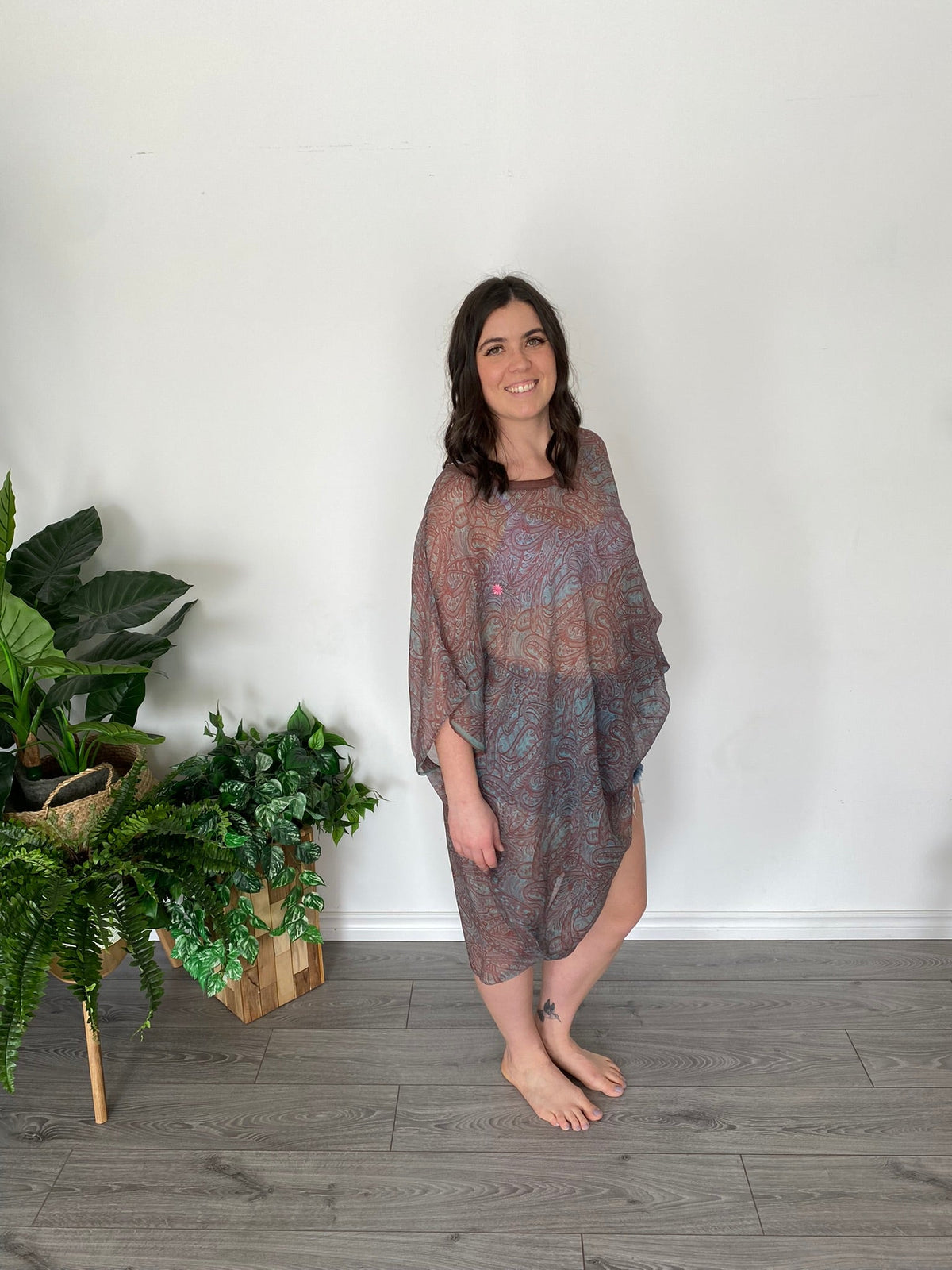 Luxe Pure Silk Midi Length Kaftan - Metanoia Boutique - Sari Knot Sari