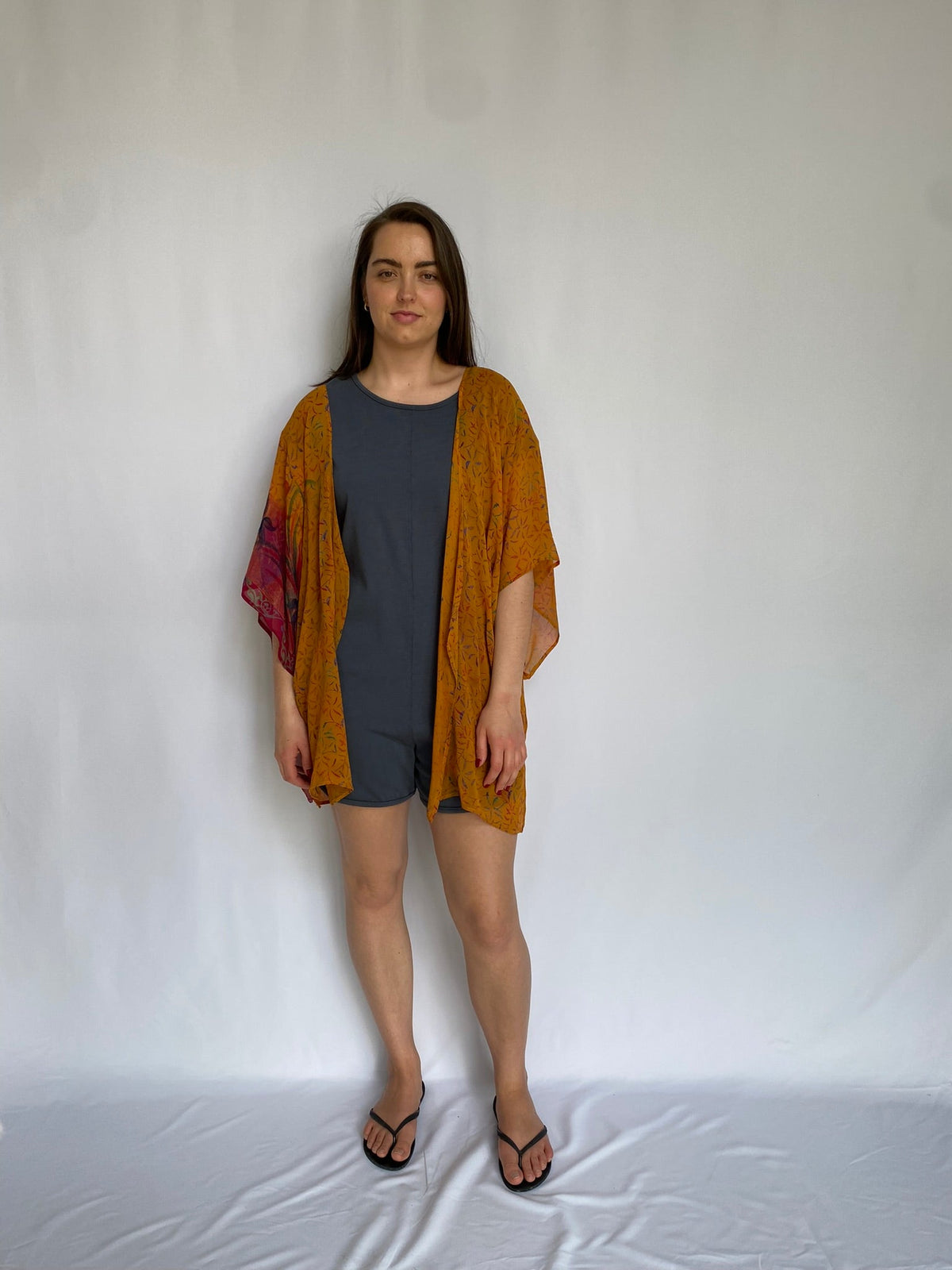 Luxe Short Silk Kimono - Metanoia Boutique - Sari Knot Sari