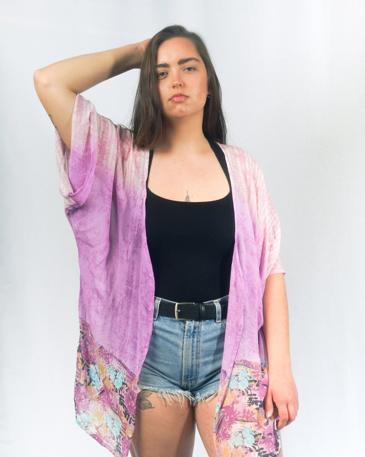 Luxe Short Silk Kimono - Metanoia Boutique - Sari Knot Sari